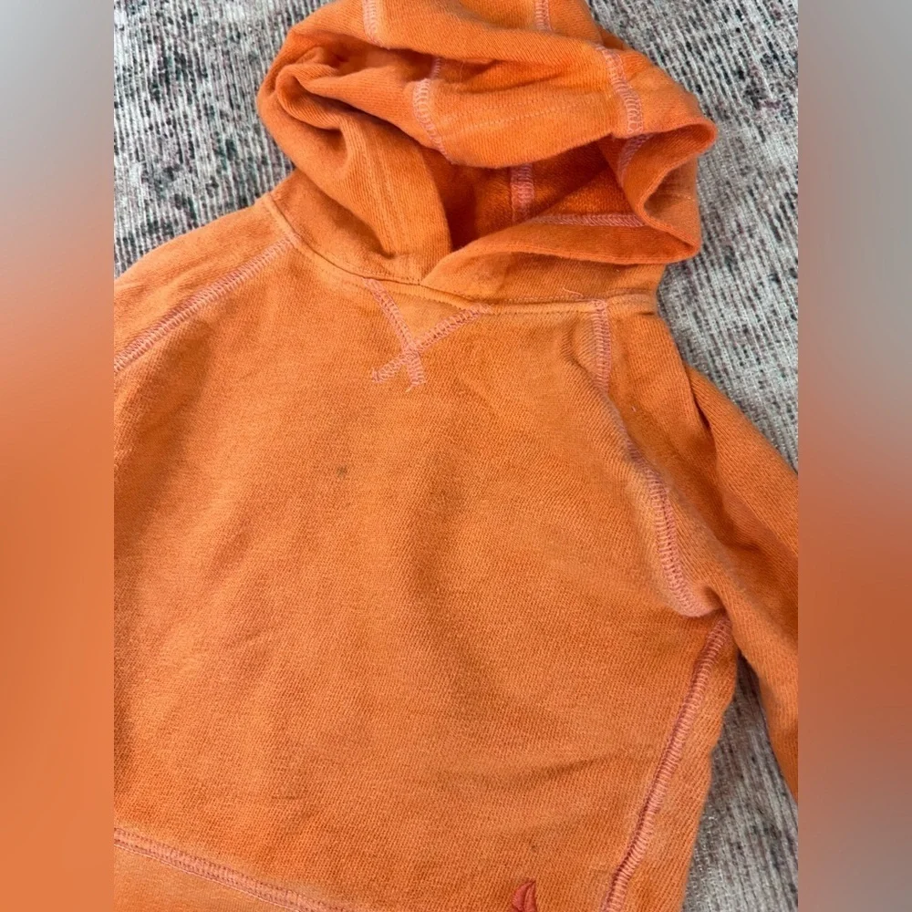 Oshkosh Baby Boy Orange Hoodie and Blue Shorts Set 6 months